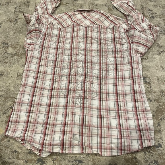Marc Ecko No. 72 Times Square Western Plaid Cut & Sew Pearl Snap — Size XL - Picture 10 of 10